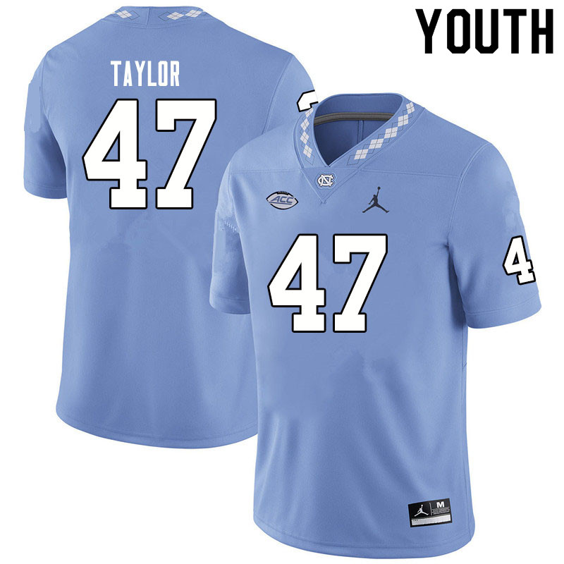 Jordan Brand Youth #47 Noah Taylor North Carolina Tar Heels College Football Jerseys Sale-Blue